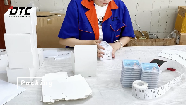 Packing stage for orthodontic pliers before export shipment
